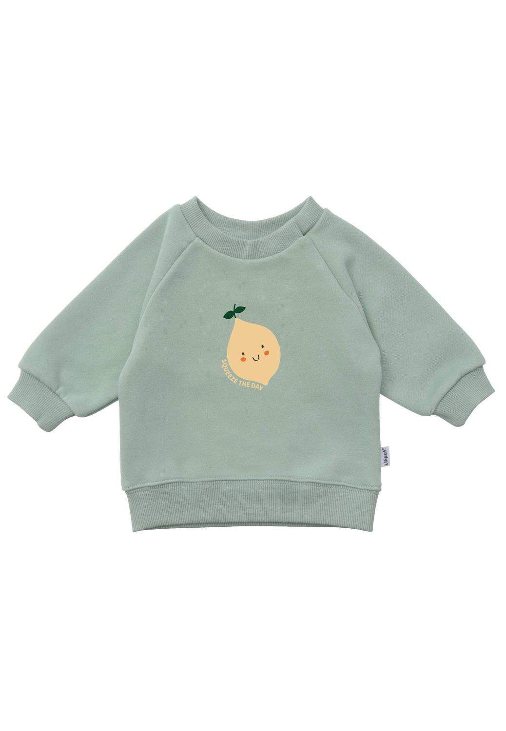 Gute Laune zum Anziehen! Das spritzige hellblaue Sweatshirt mit fröhlichem Zitronen-Print bringt Farbe in graue Tage und ist wunderbar flauschig.