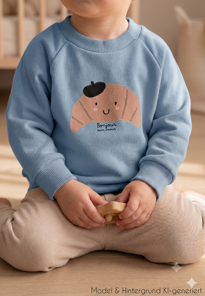 Französischer Chic für die Kleinsten! Das süße Sweatshirt mit Croissant-Print ist butterweich, bequem geschnitten und zum Anbeißen niedlich.