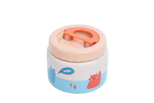 Warme Mahlzeiten für Schule und Picknick! Der auslaufsichere Thermo-Behälter aus Edelstahl hält Suppen und Brei stundenlang auf Temperatur.