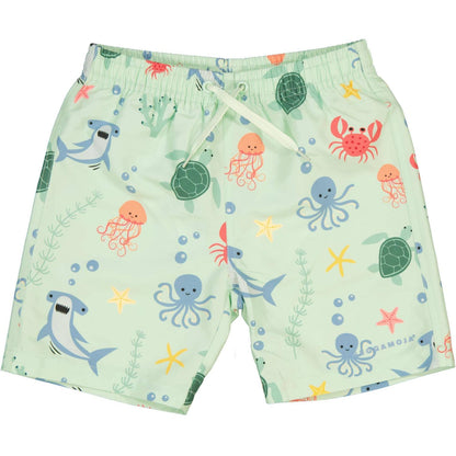 Lässige Badeshorts mit UV-Schutz 50+ für kleine Wasser-Fans! Schnelltrocknend, bequem und mit sicherem Halt für wilde Wasserspiele.
