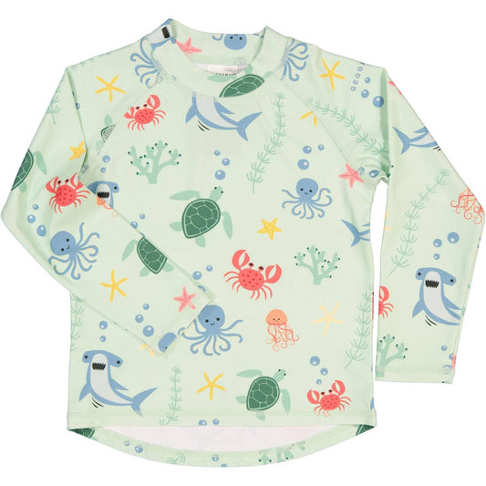 Maximaler Sonnenschutz für den Oberkörper! Das atmungsaktive und schnelltrocknende UV-Langarmshirt mit Schutzfaktor 50+ ist ideal für den Strand.