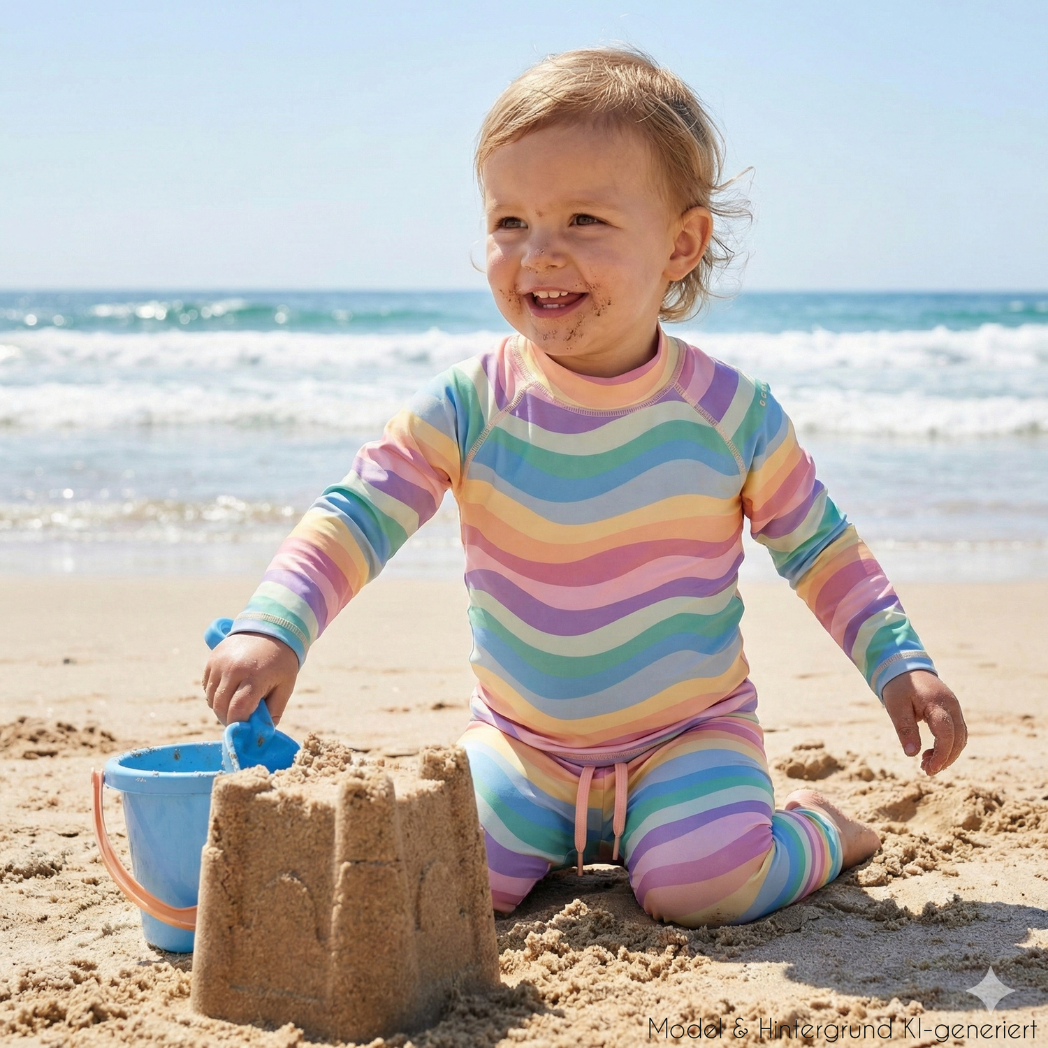 Maximaler Sonnenschutz für den Oberkörper! Das atmungsaktive und schnelltrocknende UV-Langarmshirt mit Schutzfaktor 50+ ist ideal für den Strand.