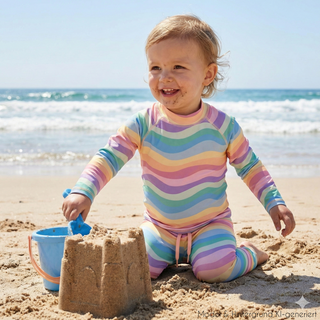 Maximaler Sonnenschutz für den Oberkörper! Das atmungsaktive und schnelltrocknende UV-Langarmshirt mit Schutzfaktor 50+ ist ideal für den Strand.