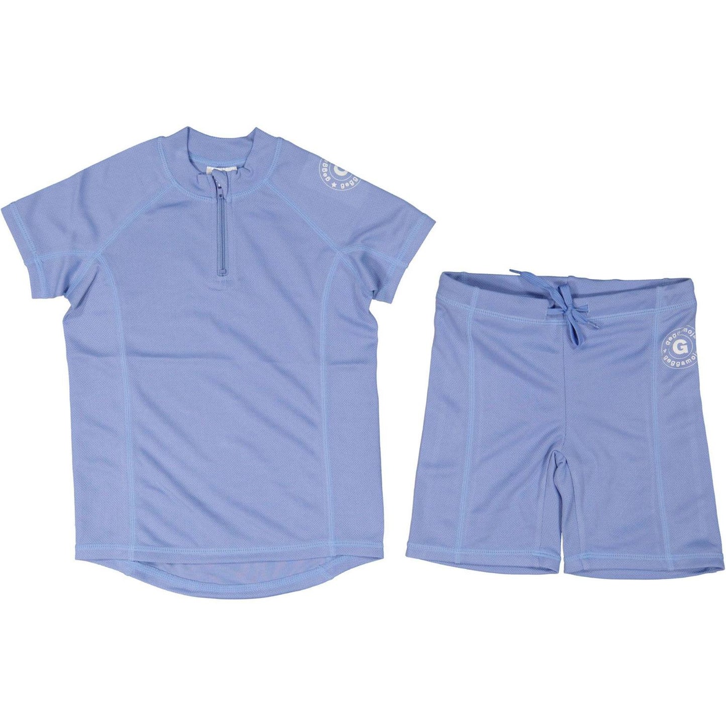 Sorgenfreier Badespaß im Partnerlook! Praktisches 2-teiliges Set aus Kurzarm-Shirt und Badeshorts mit UV-Schutz 50+ schützt vor starker Sonneneinstrahlung.