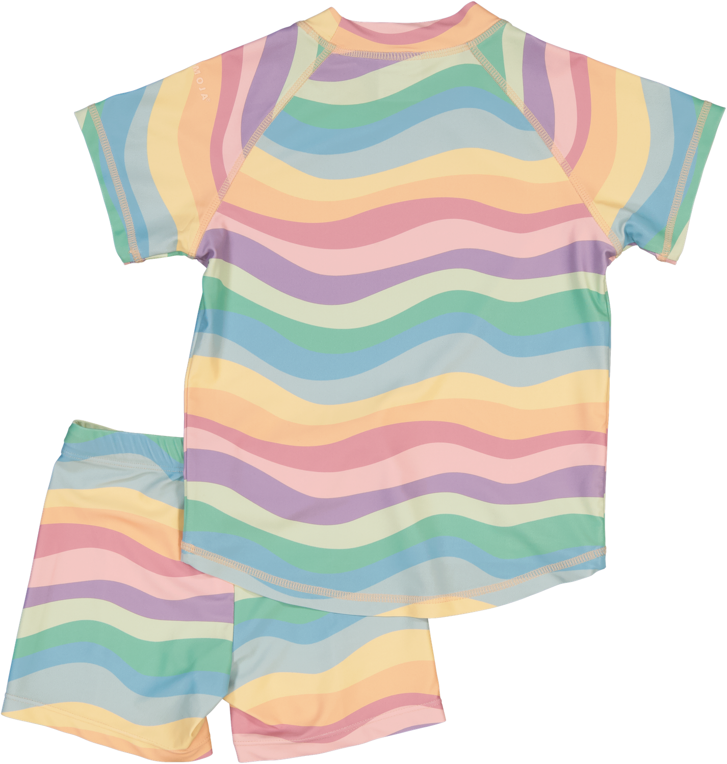 Sorgenfreier Badespaß im Partnerlook! Praktisches 2-teiliges Set aus Kurzarm-Shirt und Badeshorts mit UV-Schutz 50+ schützt vor starker Sonneneinstrahlung.