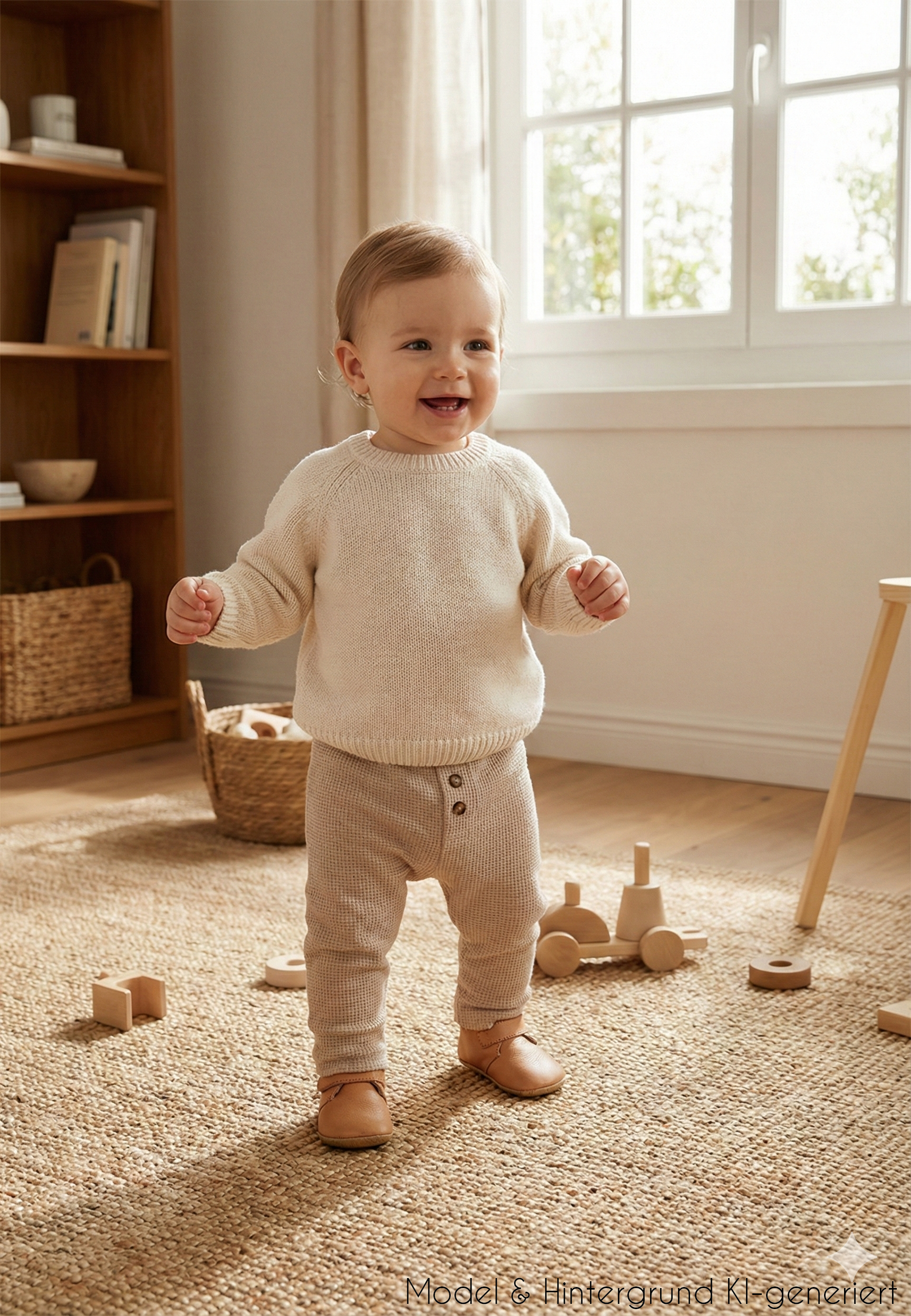 Die ideale Hose für kleine Wirbelwinde! Weicher Waffelpiqué aus 100% Baumwolle ist robust, atmungsaktiv und sitzt dank Komfortbund einfach perfekt.