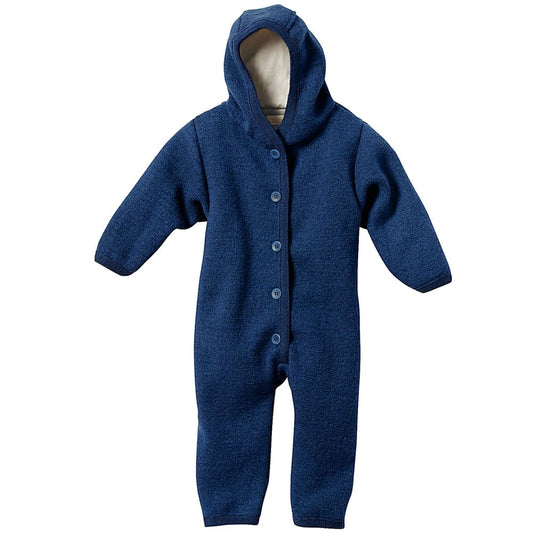Der Klassiker für Herbst und Winter! Kuscheliger Overall aus 100% temperaturausgleichender Bio-Merinowolle mit praktischen Umschlagbündchen.