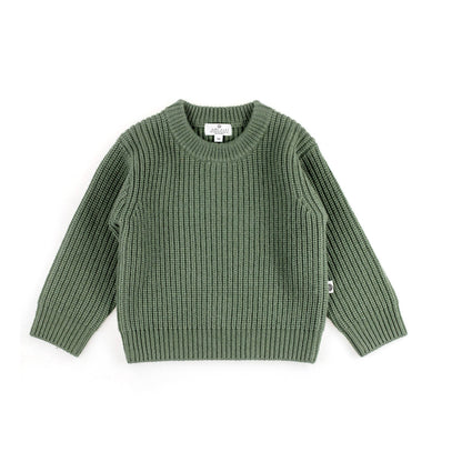 Gestrickter Baby-Pullover aus Merinowolle