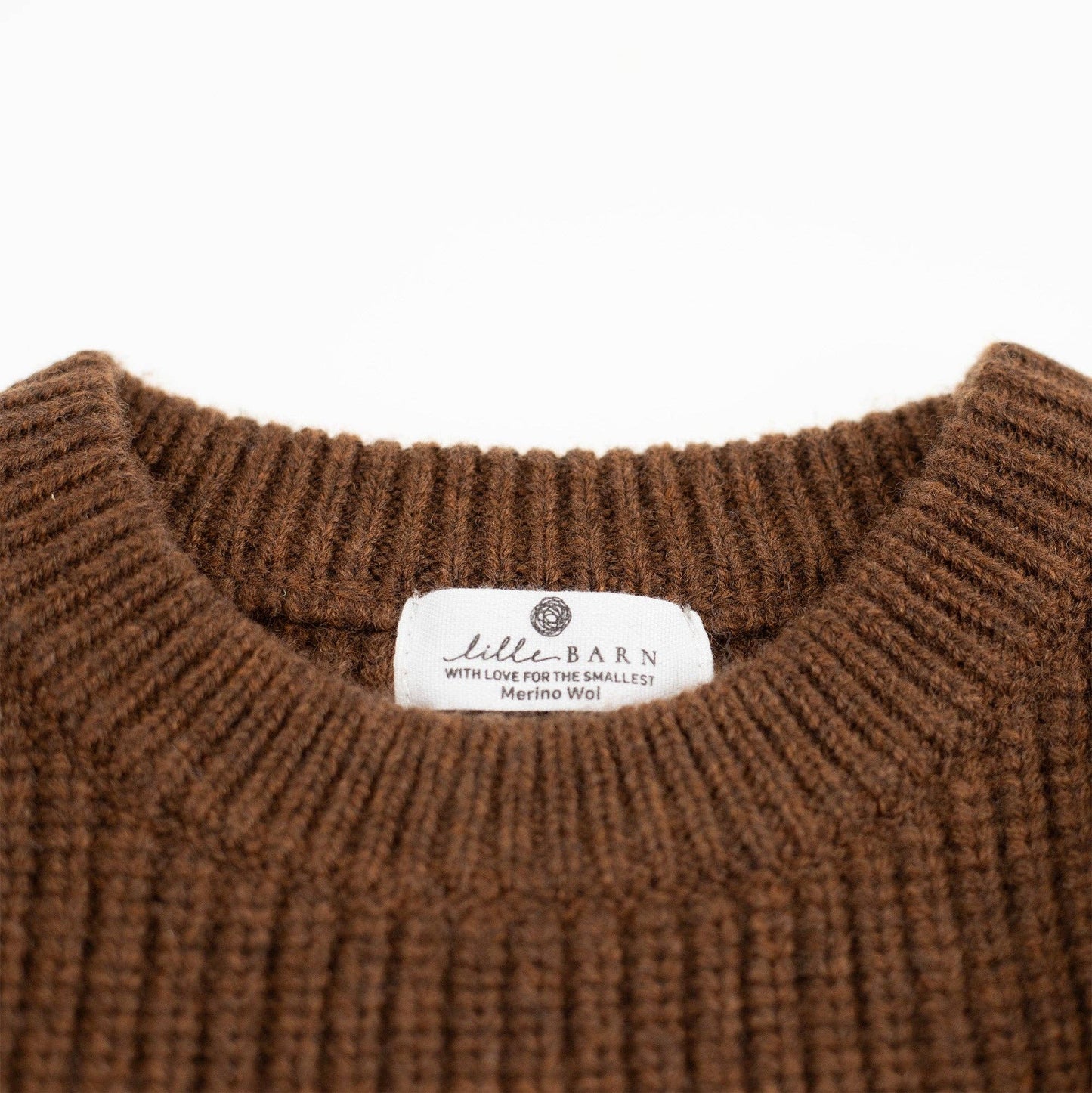 Gestrickter Baby-Pullover aus Merinowolle